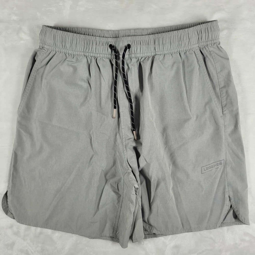 Legends Luka Shorts Men's Large‎ Gray Unlined 7" Inseam Run Gym Athletic Active